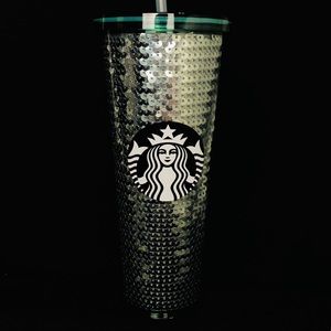 Silver Sequin Starbucks Tumbler